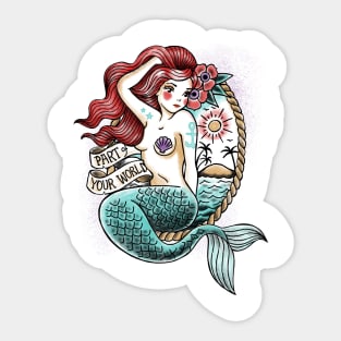 Mermaid Tattoo Sticker